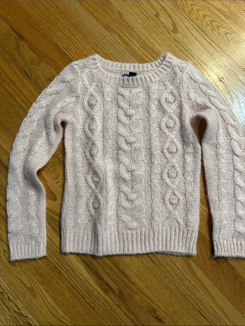 GAP Soft Cable Knit Kids Wool Sweater - Pale Pink Size S.